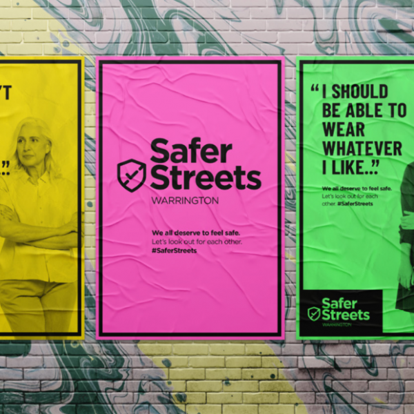 Safer Streets Warrington print design posters